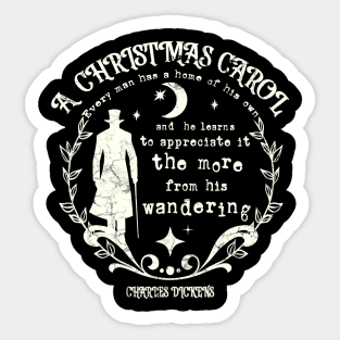 Wandering - A Christmas Carol vintage design Sticker